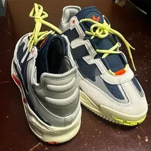 Adidas Mens White Navy Niteball Originals S24146 Leather Sneaker Shoes Size 11.5 adidas Niteball  main image 2